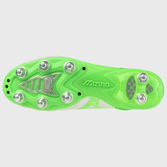 Mizuno Morelia Neo IV Beta Elite SG Rugby Boots Men's (White Green)