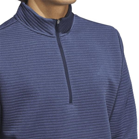 Adidas Ultimate DWR Textured Quarter Zip Top Men's (Navy IL0562)