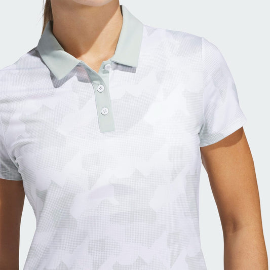 Adidas Ultimate 365 Prtined Polo Shirt Women's (Wonder Silver JC6765)