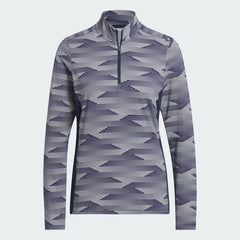 Adidas Ultimate 365 Printed Quarter Zip Mock Top Women's (Navy IM7886)