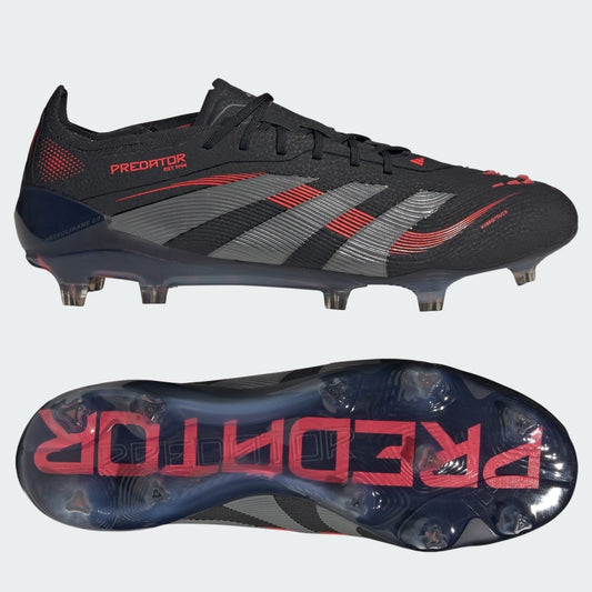 Adidas Predator Elite Firm Ground Football Boots (Black Red ID3878)