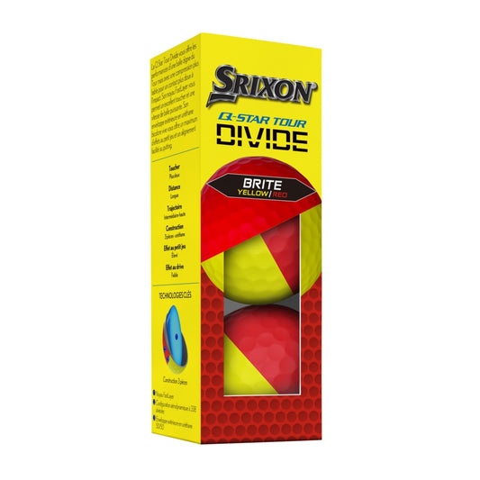 Srixon Q Star Divide Golf Balls x 3 (Yellow Red)