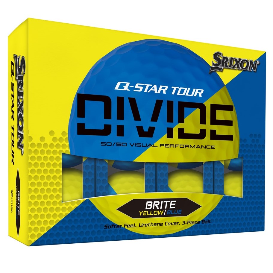 Srixon Q Star Divide Golf Balls x 12 (Yellow Blue)