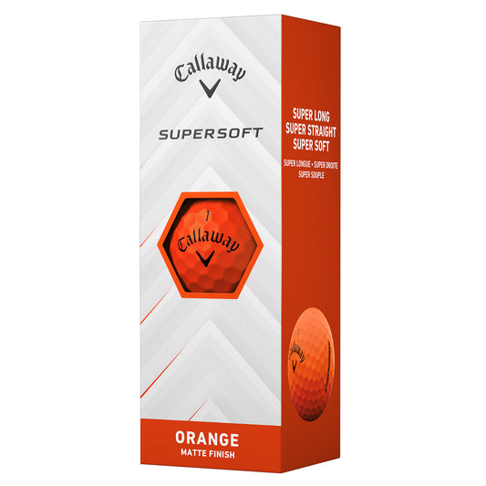 Callaway Supersoft 2025 Golf Balls x 3 (Orange)