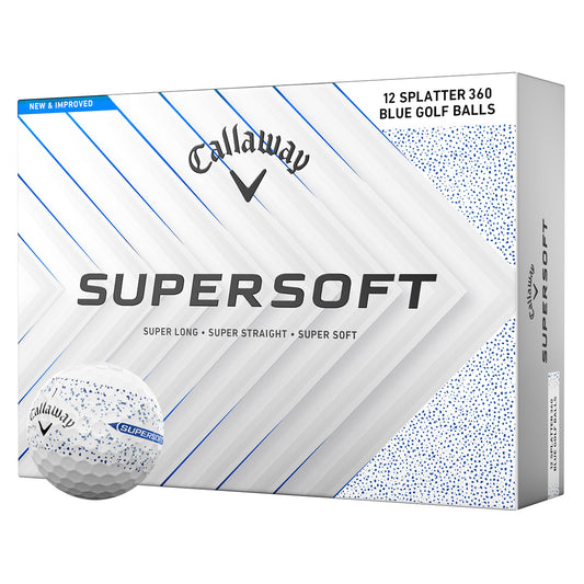 Callaway Supersoft Splatter 360 2025 Golf Balls x 12 (Blue)