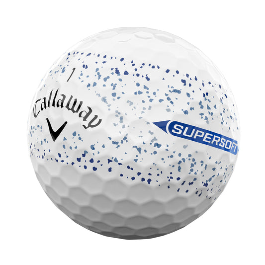 Callaway Supersoft Splatter 360 2025 Golf Balls x 12 (Blue)