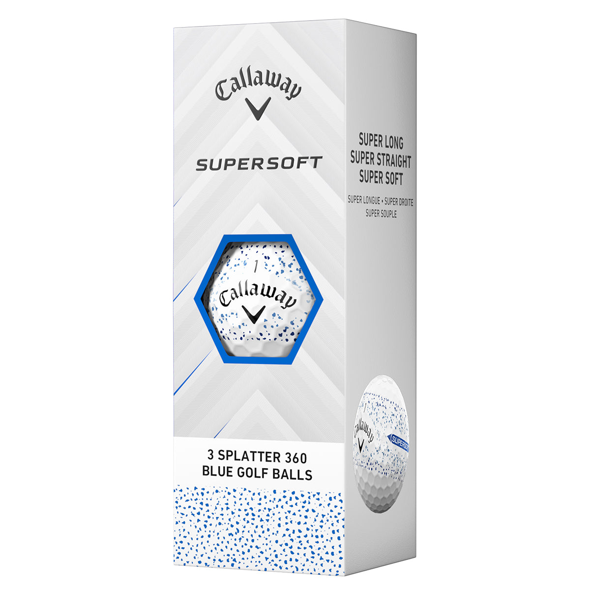 Callaway Supersoft Splatter 360 2025 Golf Balls x 3 (Blue)