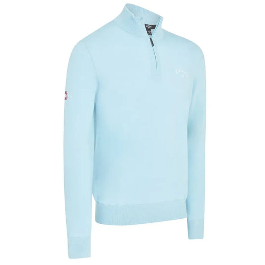 Callaway Blended Merino Quarter Zip Top Men's (Arctic Paradise 464)