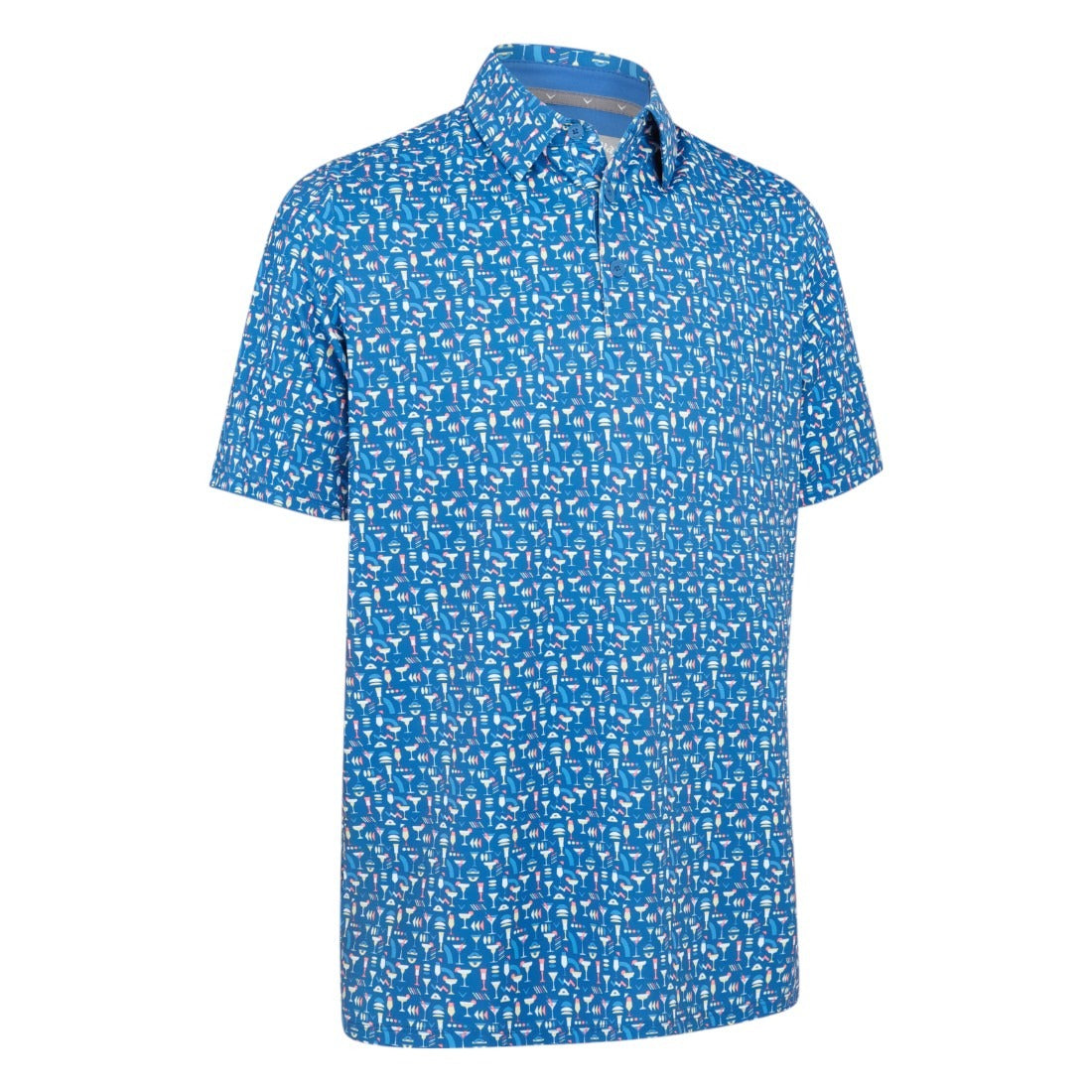 Callaway Cocktail Print Golf Polo Shirt Men's (Galaxy Blue 402)