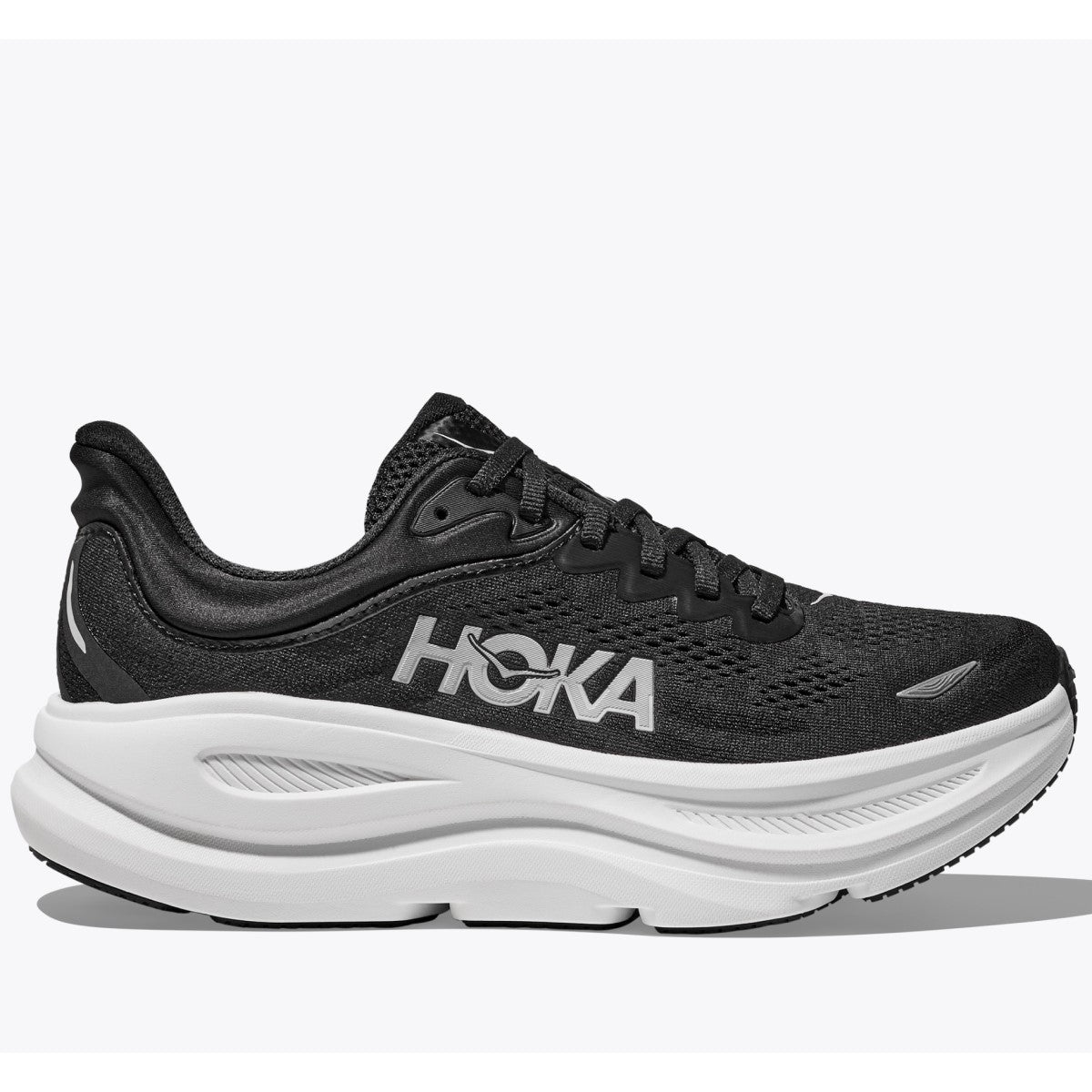 Hoka Bondi 9 Running Shoes Men's Wide (Black White)