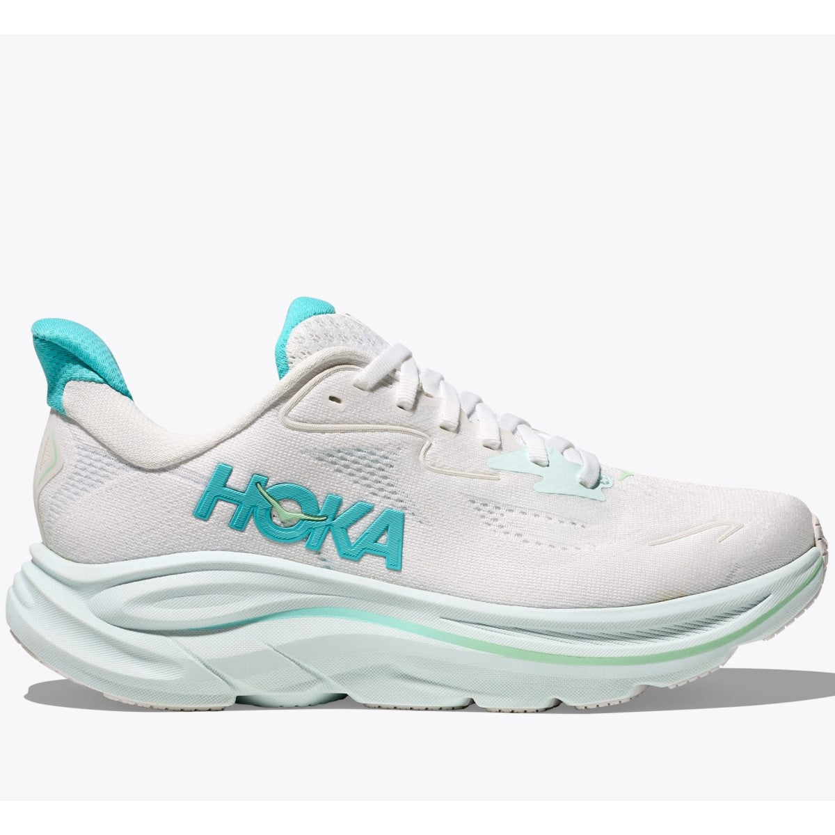 Hoka Clifton 10 Running Shoes Women's (White Cielo Blue WTCL)