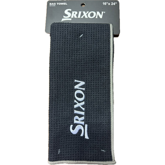 Srixon Tri Fold Microfibre Golf Towel (Black)