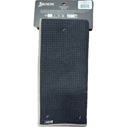 Srixon Tri Fold Microfibre Golf Towel (Black)