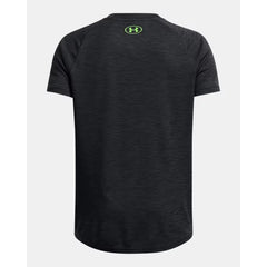 Under Armour Tech Textured T-Shirt Kid's (Black Cyber Green 004)