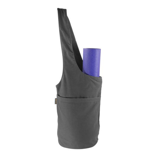 Yoga Mad Cotton Shoulder Yoga Mat Bag Unisex (Grey)