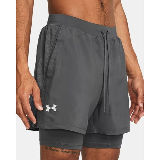 Under Armour Launch 5" 2in1 Shorts Men's (Grey 025)