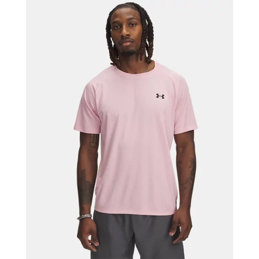 Under Armour Tech Textured T-Shirt Men's (Pink Black 647)