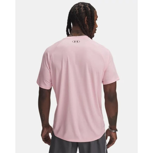 Under Armour Tech Textured T-Shirt Men's (Pink Black 647)