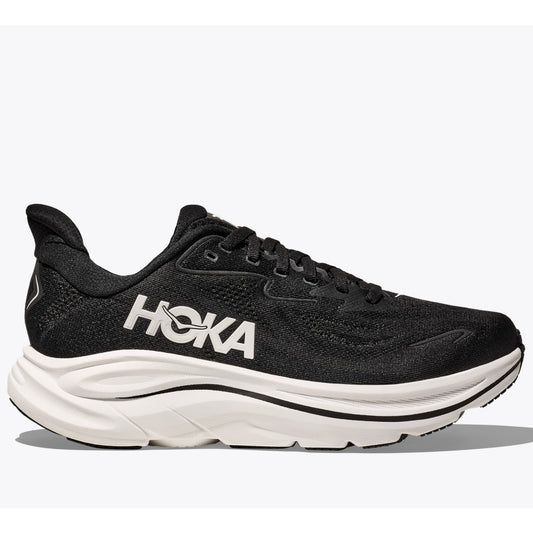 Hoka Clifton 10 Running Shoes Women's Wide (Black White BWHT)