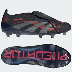Adidas Predator Elite Fold Over Tongue FG Football Boots Men's (Black Red ID8964)