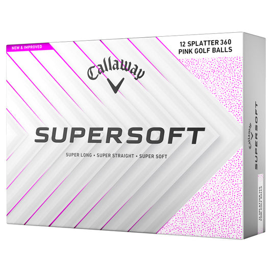 Callaway Supersoft Splatter 360 Golf Balls x 12 (Pink)