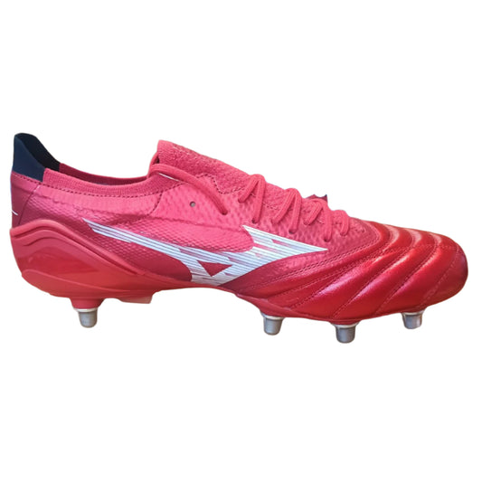 Mizuno Morelia Neo IV Beta Elite SG Rugby Boots Men's (Red White Black)