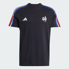 Adidas France Rugby Essentials 3 Striped T-Shirt Men's (Black JD4187)