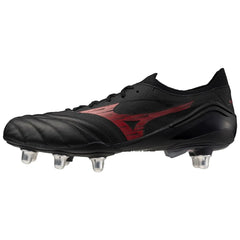 Mizuno Morelia Neo IV Beta Elite SG Rugby Boots Men's (Black Red)
