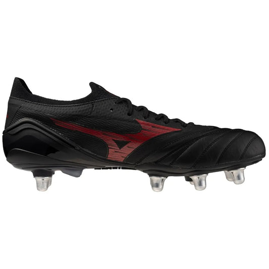 Mizuno Morelia Neo IV Beta Elite SG Rugby Boots Men's (Black Red)