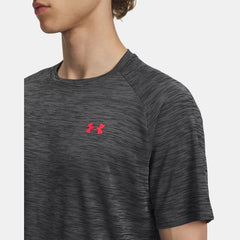 Under Armour Tech Textured T-Shirt Men's (Black Racer Red 002)