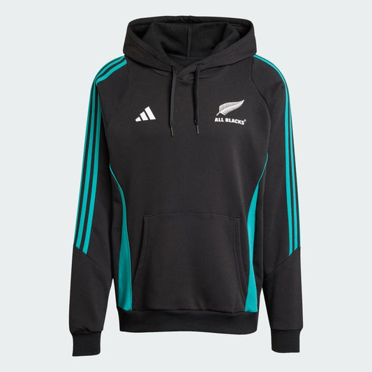 Adidas All Black Rugby Hoodie Men's (Black Teal JL5798)