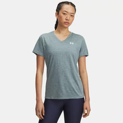 Under Armour Twist V Neck T-Shirt Women's (Green 587)