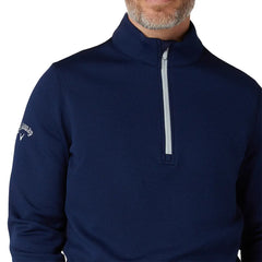Callaway 1/4 Zip Hex Texture Fleece Men's (Peacoat Navy 410)
