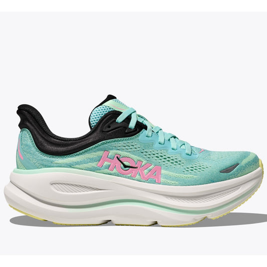 Hoka Bondi 9 Running Shoes Women's Wide (Blue Spark Mint Fluorite BTF)