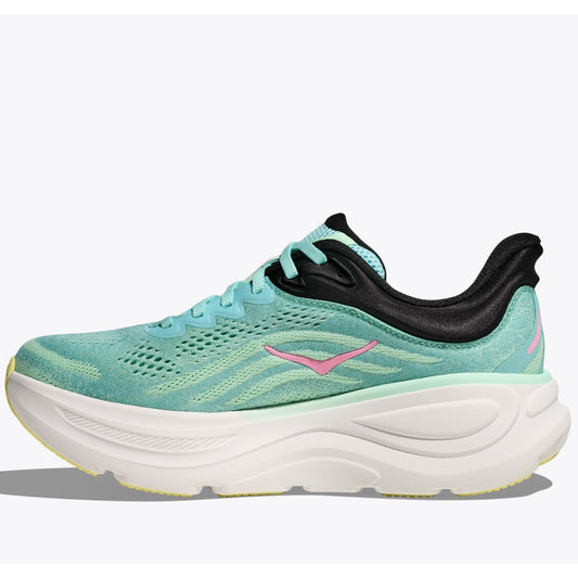 Hoka Bondi 9 Running Shoes Women's Wide (Blue Spark Mint Fluorite BTF)