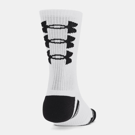 Under Armour Performance Tech Crew Socks Unisex 3 Pack (White 101)