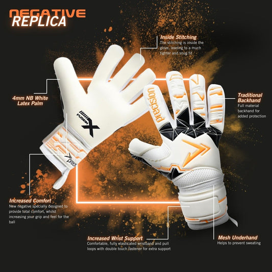 Precision Fusion X Negative Replica GK Gloves (White Orange)