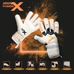Precision Fusion X Negative Replica GK Gloves (White Orange)