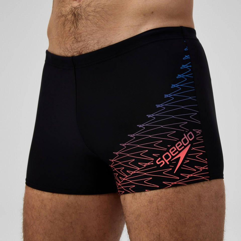 Speedo Medley Logo Aquashort Men's (Black Orange)