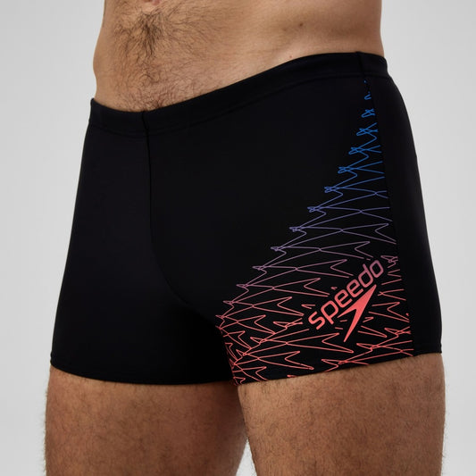 Speedo Medley Logo Aquashort Men's (Black Orange)