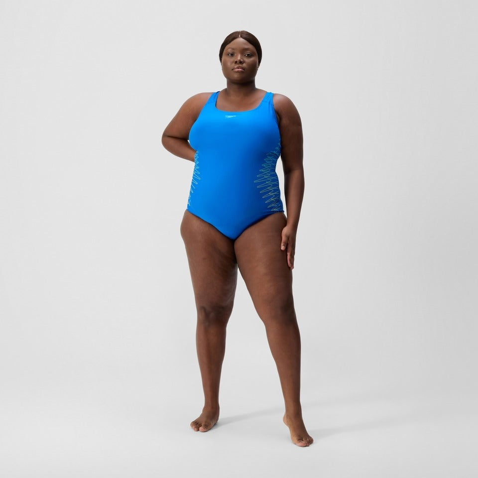 Speedo Placement Medalist One Piece Swimsuit Women's (Blue)