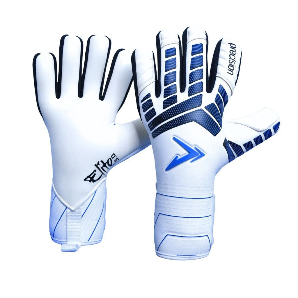 Precision Elite 3.0 Giga Goalkeeper Gloves (White Blue)