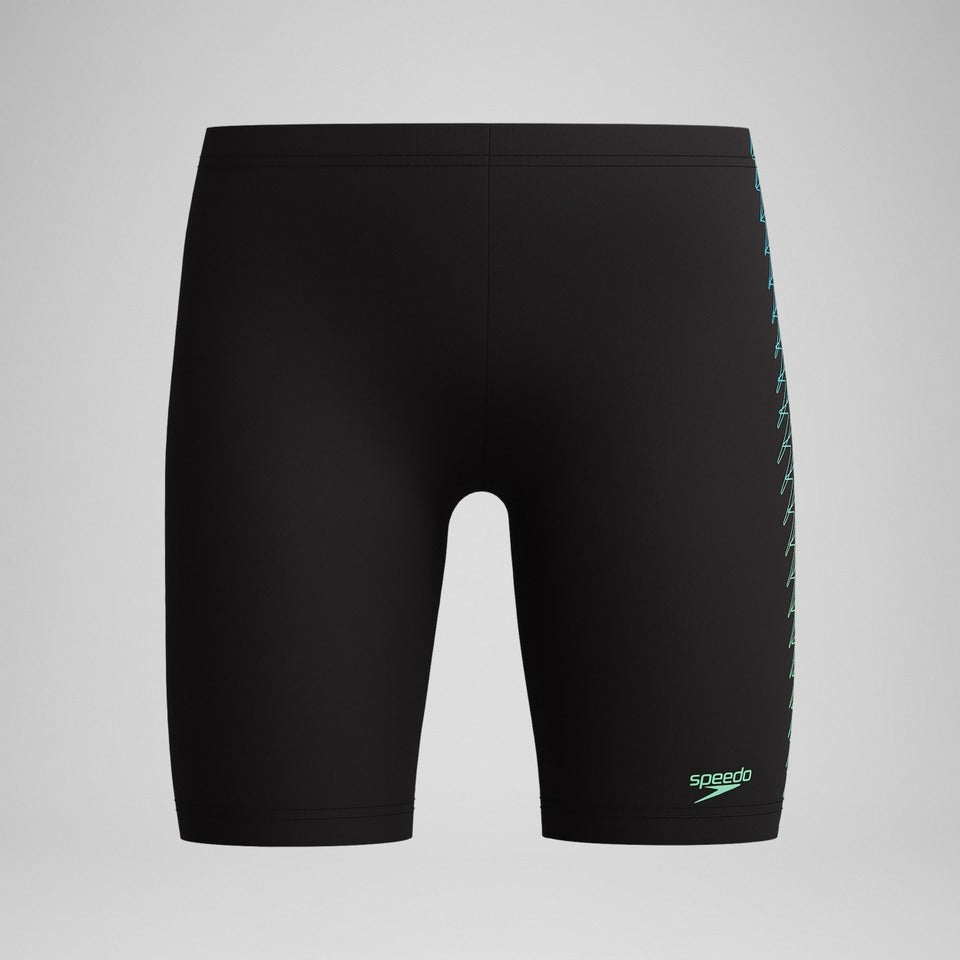 Speedo Plastisol Placment Jammer Kid's (Black Green)