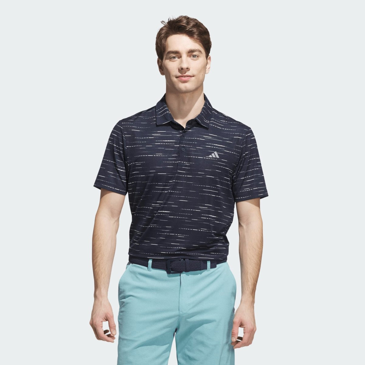 Adidas Ultimate 365 Mesh Stripe Print Polo Shirt Men's (Navy KA7909)