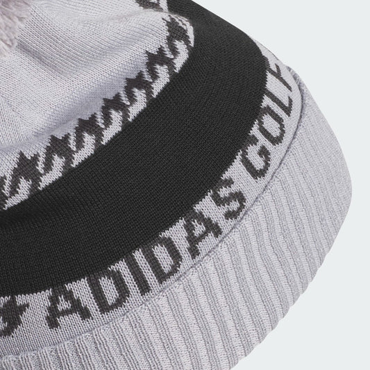 Adidas Cold Rdy 3 Stripes Pom Beanie Men's (Grey Black JX2351)