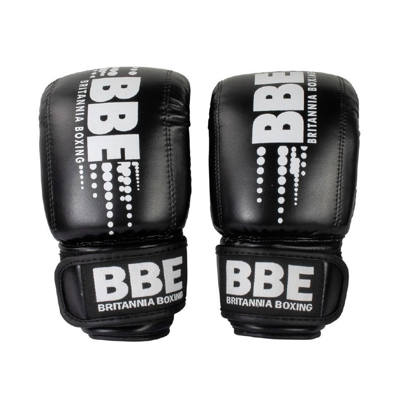 BBE Club PVC Boxing Bag Mitts (Black White)
