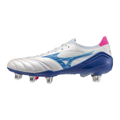 Mizuno Neo IV Beta Elite SG Rugby Boots Men's (White Blue)