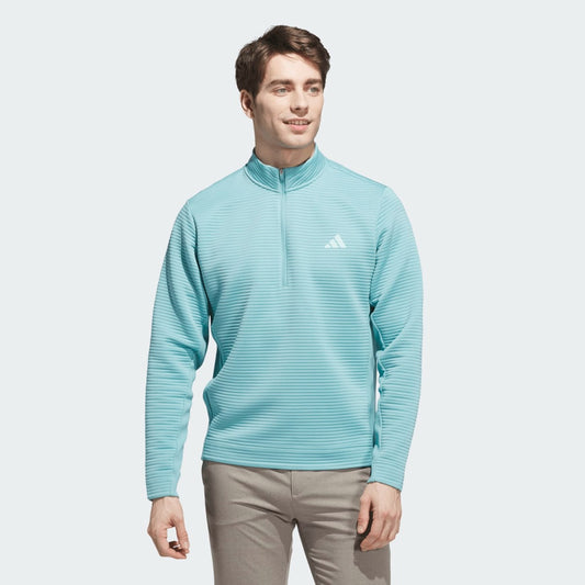 Adidas Ultimate DWR Textured Quarter Zip Top Men's (Mint JX7237)