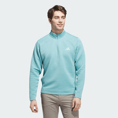 Adidas Ultimate DWR Textured Quarter Zip Top Men's (Mint JX7237)