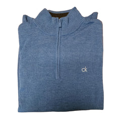 Calvin Klein Avenue Half Zip Sweater Men's (Denim)